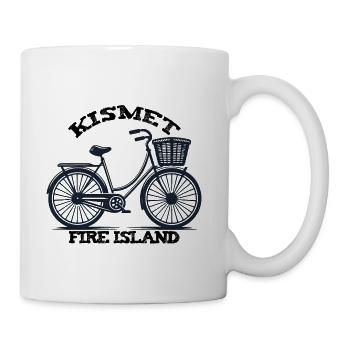 KISMET Fire Island bike summer beach mom dad NY - Coffee/Tea Mug - white - Right