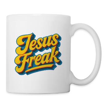 Jesus Freak Retro Typography - Coffee/Tea Mug - white - Right