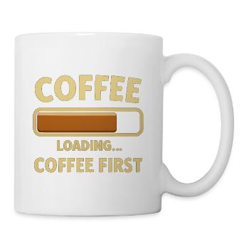 Coffee Loading Graphic - Coffee/Tea Mug - white - Right
