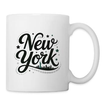 New York Skyline Script Tee - Coffee/Tea Mug - white - Right