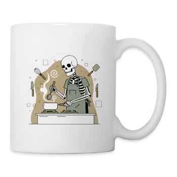 Skeleton Chef Cookoff - Coffee/Tea Mug - white - Right