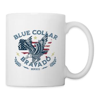 blue collar worker sweatshirt(Durable workwear) - Coffee/Tea Mug - white - Right