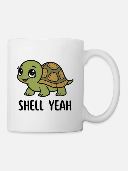 Shell Yeah Turtle - Coffee/Tea Mug - white