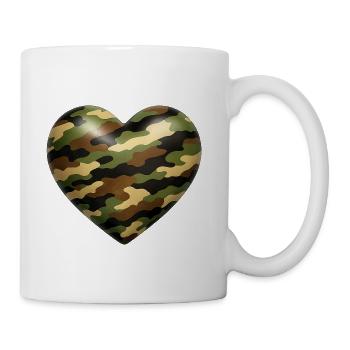 Camo Heart - Coffee/Tea Mug - white - Right