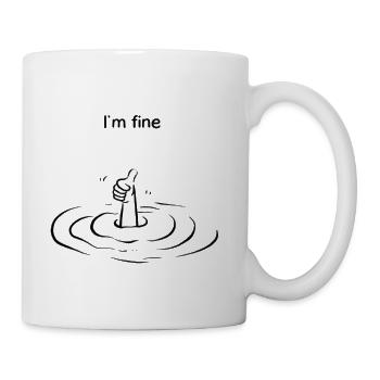 Thumbs Up Ripple Graphic - Coffee/Tea Mug - white - Right