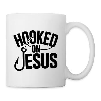Hooked On Jesus - Coffee/Tea Mug - white - Right