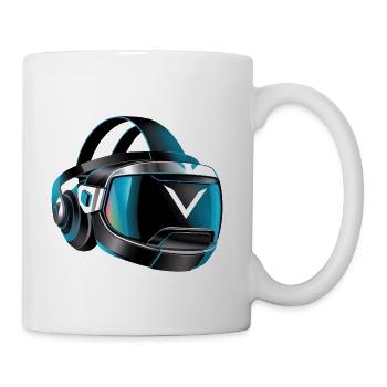 Neon VR Headset Crest - Coffee/Tea Mug - white - Right