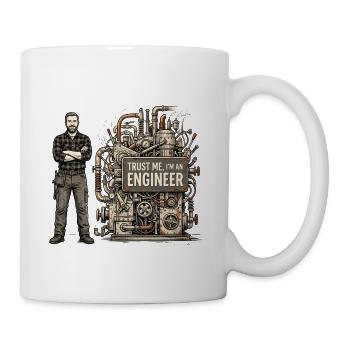 Steampunk Engineer Portrait Machine - Coffee/Tea Mug - white - Right