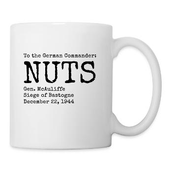 Nuts by General McAuliffe (Black) - Coffee/Tea Mug - white - Right