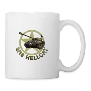 M18 Hellcat WW2 American Tank Destroyer - Coffee/Tea Mug - white - Right