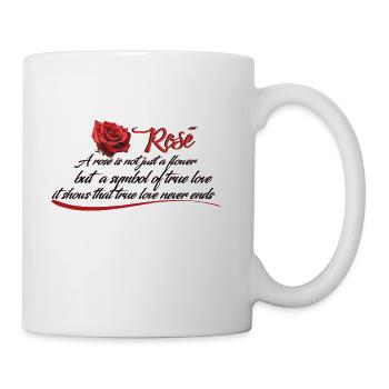 Valentine day shoping - Coffee/Tea Mug - white - Right