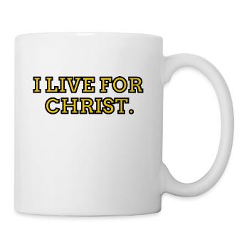 I Live For Christ green - Coffee/Tea Mug - white - Right