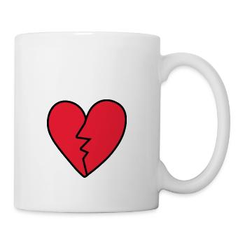 Broken heart syndrome blue - Coffee/Tea Mug - white - Right