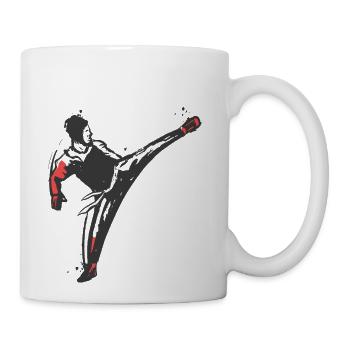 Martial Artist Kick - Coffee/Tea Mug - white - Right