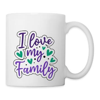 I Love My Family Sayings Reunion Relatives - Coffee/Tea Mug - white - Right
