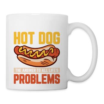 Hot Dog The Answer To All Life's Problems Hotdogs - Coffee/Tea Mug - white - Right