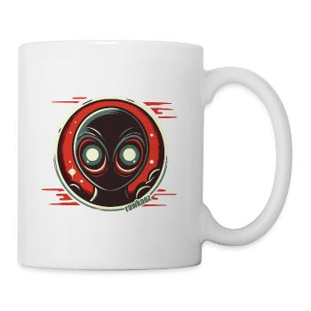 Cosmic Alien Face Illustration - Coffee/Tea Mug - white - Right