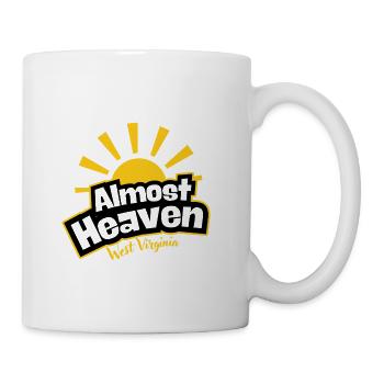 West Virginia Sunburst Emblem - Coffee/Tea Mug - white - Right