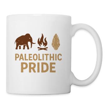 Prehistoric Homo Habilis Stone Tools - Coffee/Tea Mug - white - Right