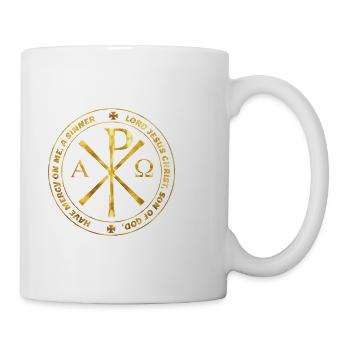 Gold Alpha Omega Sigil - Coffee/Tea Mug - white - Right