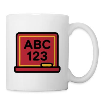 Chalkboard ABC 123 Back to School - Coffee/Tea Mug - white - Right