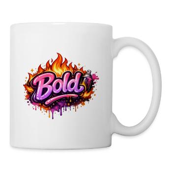 Bold Graffiti Fire Art - Coffee/Tea Mug - white - Right