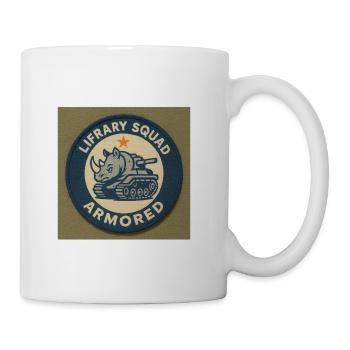 Char blindé Rhino Vintage de l’escouade Lifrary - Tasse - blanc - Droite