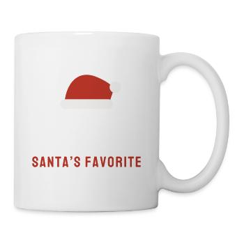 Santas Favorite - Funny Christmas Holiday Xmas - Coffee/Tea Mug - white - Right