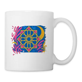 Geometric Mandala Neon Splash - Coffee/Tea Mug - white - Right