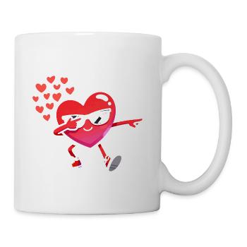 Retro Heart Aesthetic Valentine's Day - Coffee/Tea Mug - white - Right