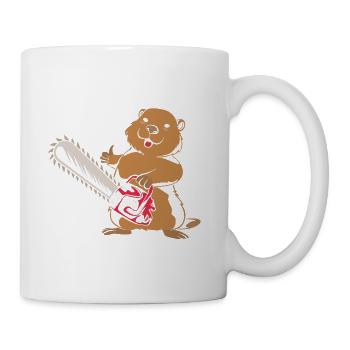 Chainsaw Arborist Lumberjack - Coffee/Tea Mug - white - Right