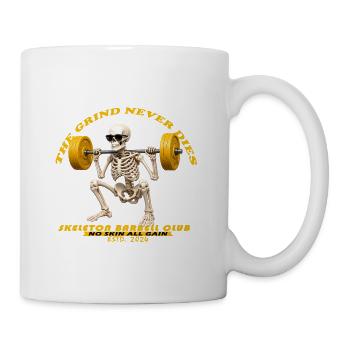 Skeleton Barbell Club No Skin All Gain - Coffee/Tea Mug - white - Right
