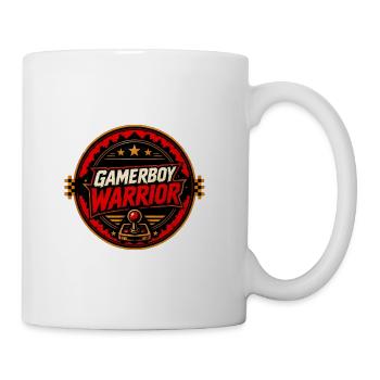 GamerBoyWarrior Vintage Retro Circle – Design - Coffee/Tea Mug - white - Right