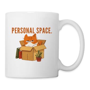 Personal Space Cat - Coffee/Tea Mug - white - Right