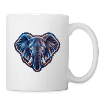 Neon 3D Elephant Esports Mascot - Coffee/Tea Mug - white - Right