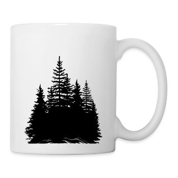 pine trees - Coffee/Tea Mug - white - Right