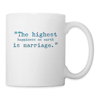 Positive marriage quotes - Coffee/Tea Mug - white - Right