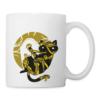 Cute Mummy Cat A Wrapped In Mummy Bandages - Coffee/Tea Mug - white - Right