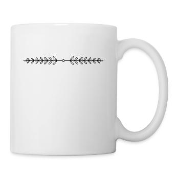 decoration with flowers - Coffee/Tea Mug - white - Right