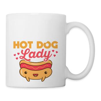 Crazy Hot Dog Lady Foodie Wiener Hotdogs - Coffee/Tea Mug - white - Right