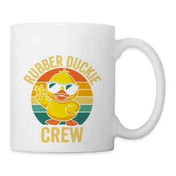 Rubber Duckie Crew Retro Peace Sign - Coffee/Tea Mug - white - Right
