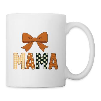 Playful Gingham and Checkerboard Mama Design - Coffee/Tea Mug - white - Right