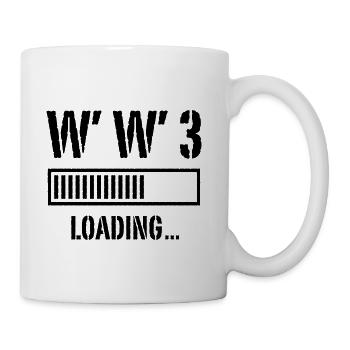 World War 3 Loading … (Peace / Threat Of War / B) - Coffee/Tea Mug - white - Right
