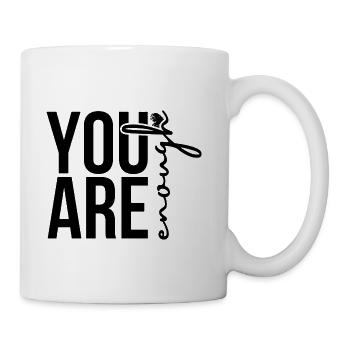 You Are Bold Line Art with Corkscrew Accent - Coffee/Tea Mug - white - Right