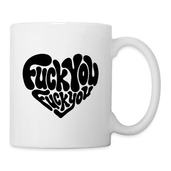 Fuck You Heart - Humor - Coffee/Tea Mug - white - Right