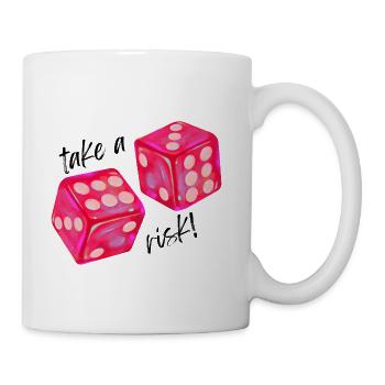 Take a Risk Graphic - Coffee/Tea Mug - white - Right