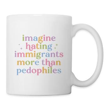 Rainbow Inclusion Typography - Coffee/Tea Mug - white - Right