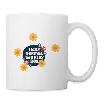 Funny Motherhood Quote Floral Graphic Tee - Coffee/Tea Mug - white - Right