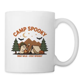 Camp Spooky – Stay Wild Stay Spooky Halloween - Coffee/Tea Mug - white - Right