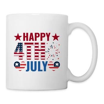 Star-Spangled 4th of July Graphic - Coffee/Tea Mug - white - Right
